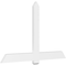 Ekena Millwork Eugene Architectural Grade PVC Gable Bracket, 72"W x 45"H x 2"D x 6"F, 15/12 Pitch GBP072X45X0206EUG00 - alternate 1